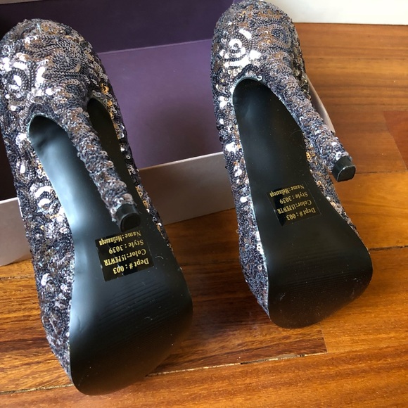 Duncan Platform Sequin Heel